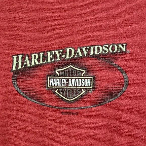 Vintage Harley Davidson Mens Motorcycles Long Sleeve Shirt Size L Logo USA Biker - Picture 15 of 16